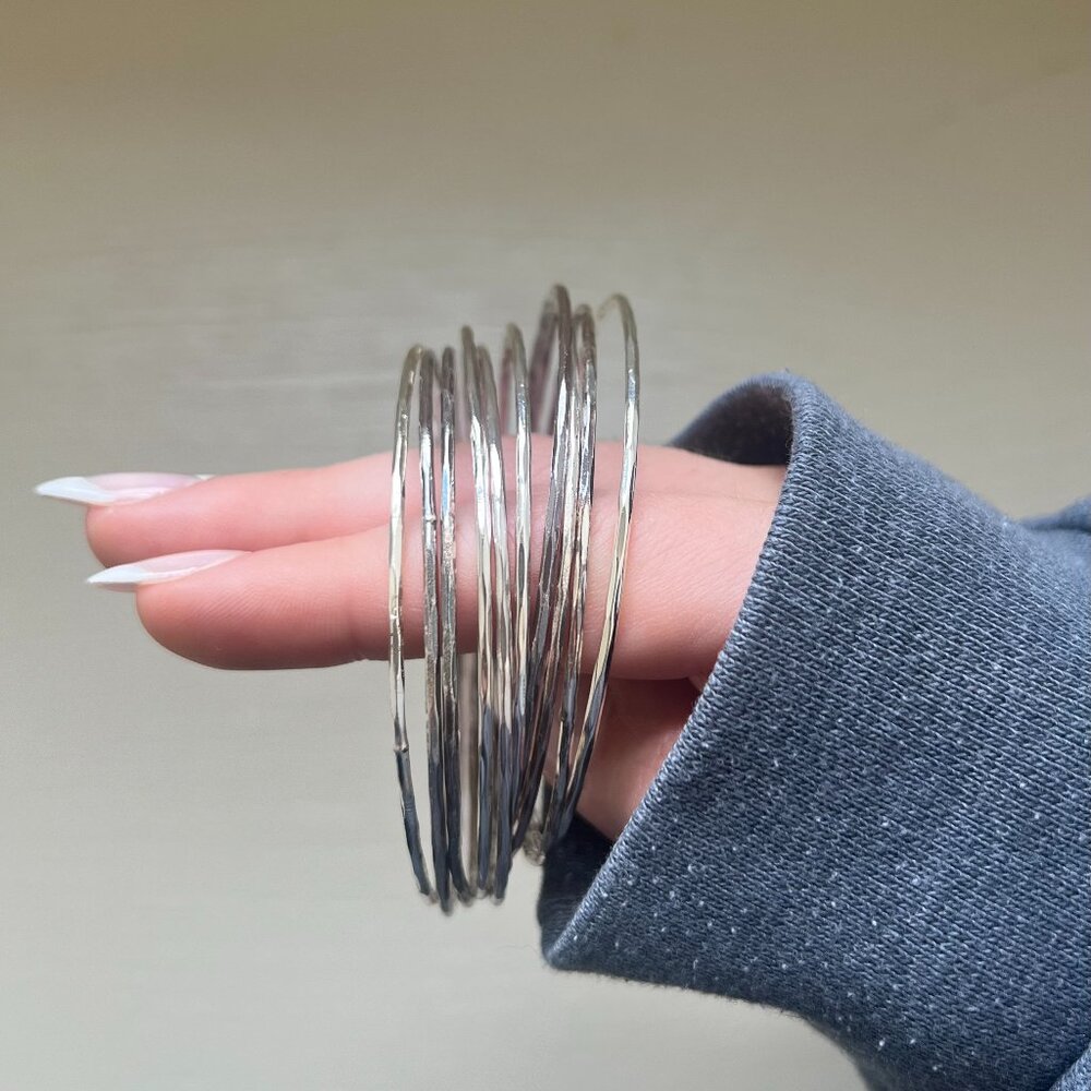 10 Silver Bracelets